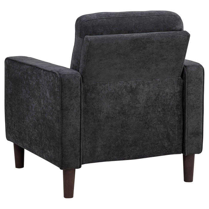 Bowen II 3-piece Upholstered Track Arm Sofa Set Steel Grey