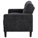 Bowen II steel grey fabric upholstered loveseat with track arms by CoasterEveryday