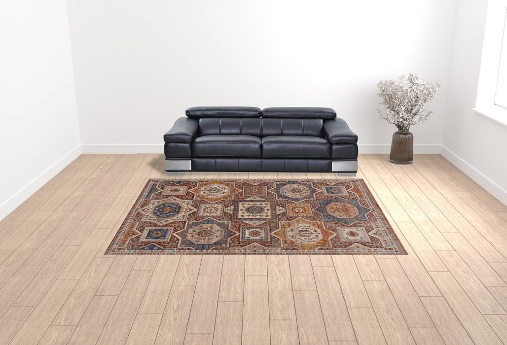 9' x 12' Southwestern Area Rug - Red