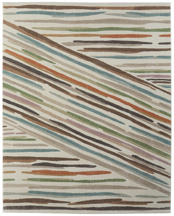 12' X 15' Modern Abstract Area Rug - Ivory