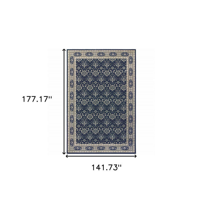 12' x 15' Area Rug - Blue And Gray