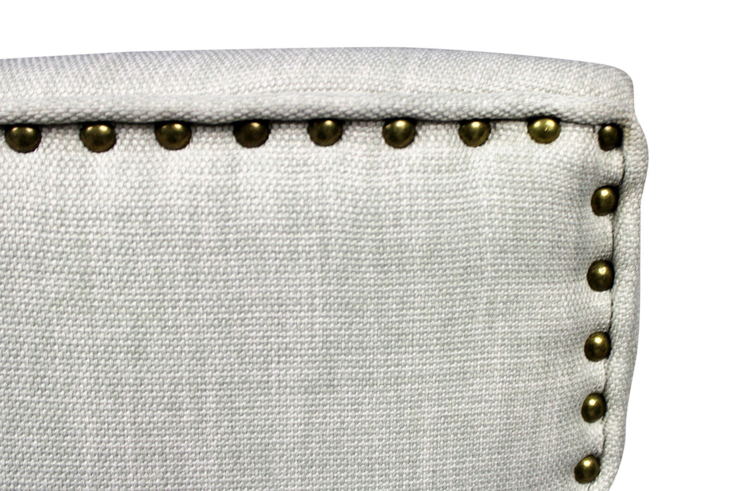 Upholstered Fabric Dining Parsons Chairs (Set of 2) - Ivory / Natural