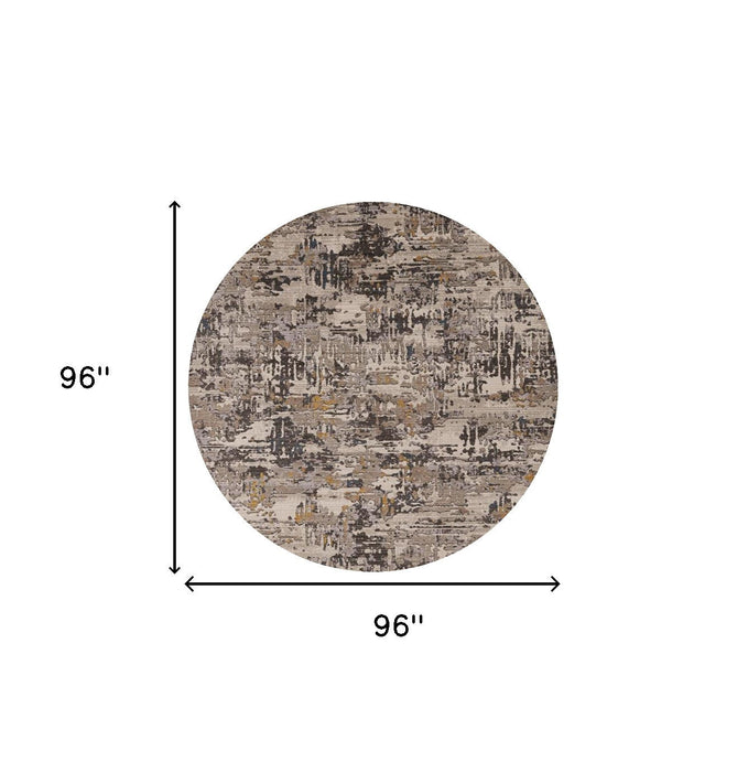 8' Round Area Rug - Gray