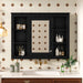 Giga wall-mounted medicine cabinet with mirror, open shelves, and adjustable interior storage for bathroom organization