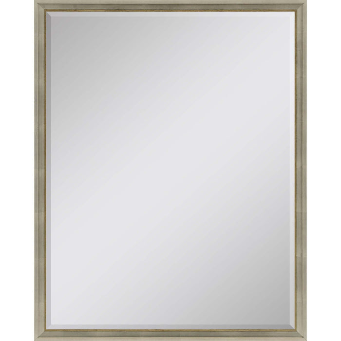 50" Wood Accent Mirror - Silver