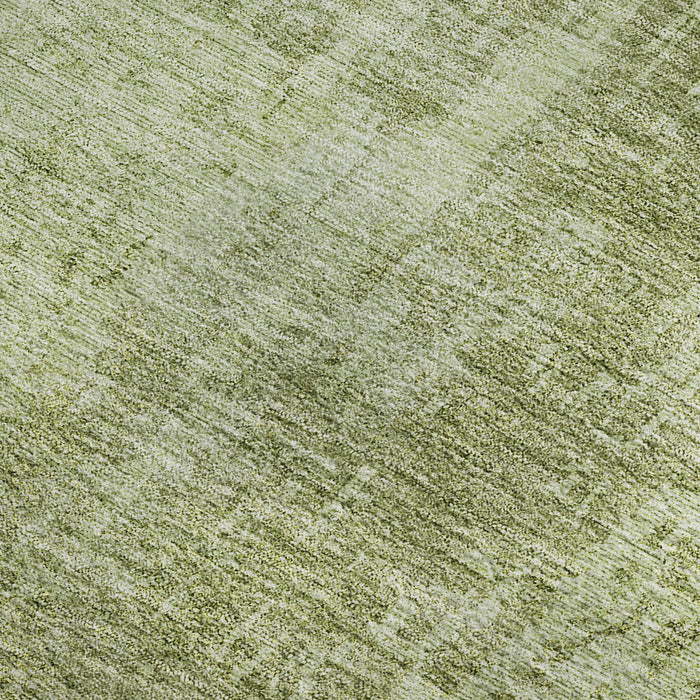 10' X 14' Abstract Washable Area Rug With UV Protection - Sage And Ivory
