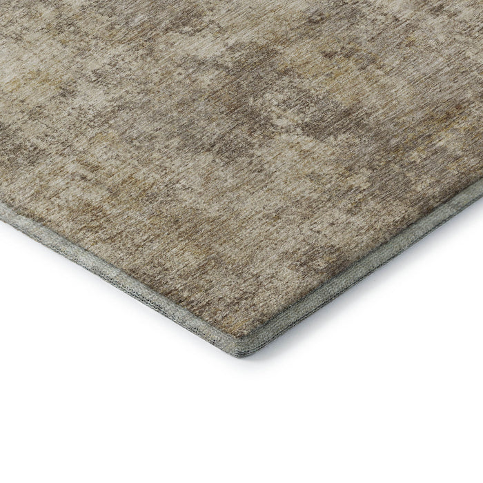 10' X 14' Abstract Washable Area Rug With UV Protection (716803) - Taupe / Beige