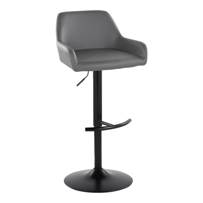 Daniella - Adjustable Barstool With Swivel - Black Metal (Set of 2)