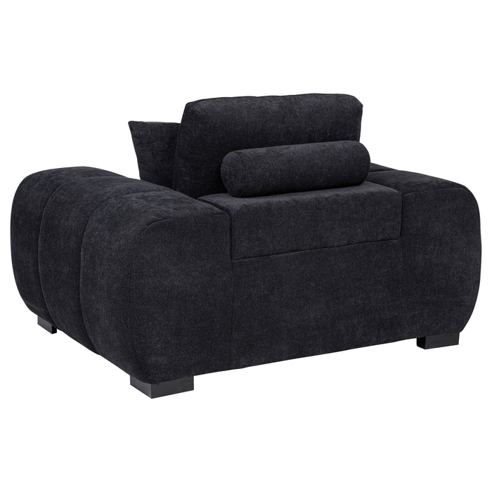 Octavia Tufted Upholstered Accent Chair Black