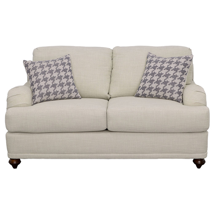 Glenn 2-piece Upholstered Sofa Set Light Grey and Blue