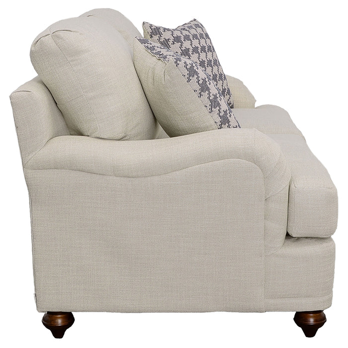 Glenn 3-piece Upholstered Sofa Set Light Grey and Blue