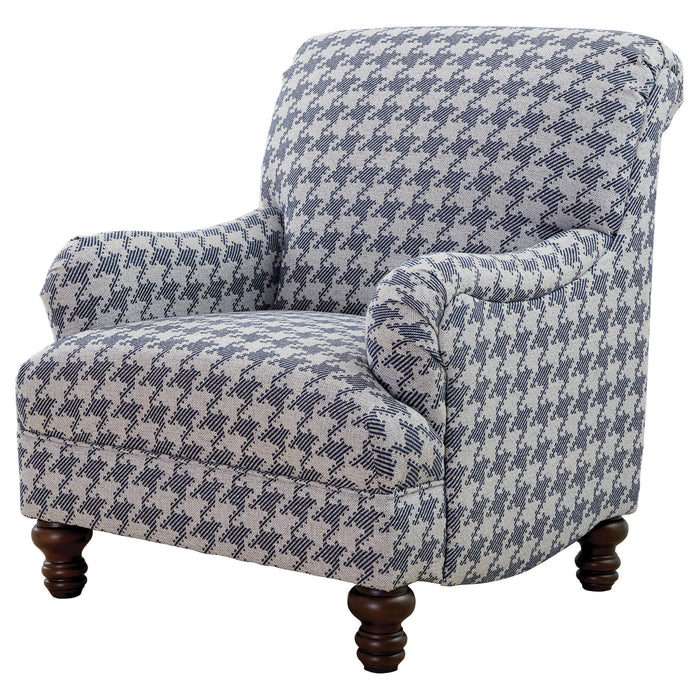 Glenn 3-piece Upholstered Sofa Set Light Grey and Blue