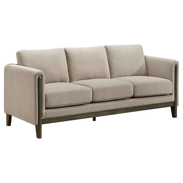 Islington 2-piece Upholstered Panel Arm Sofa Set Taupe