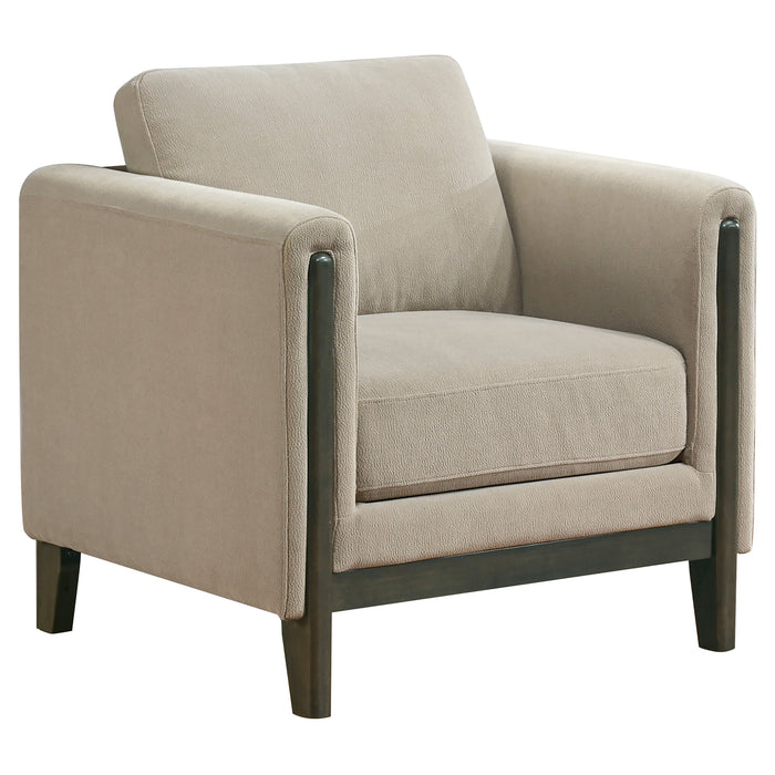 Islington 3-piece Upholstered Panel Arm Sofa Set Taupe