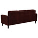 CoasterEveryday Ruth 77-inch rust red fabric upholstered sofa with track arms