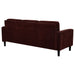 CoasterEveryday Ruth 77-inch rust red fabric upholstered sofa with track arms