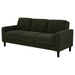 CoasterEveryday Ruth 77-inch matcha green fabric upholstered track arm sofa