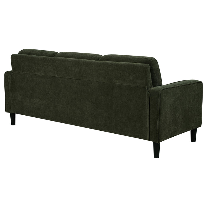 Ruth 77-inch matcha green fabric upholstered track arm sofa by CoasterEveryday