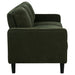 CoasterEveryday Ruth 77-inch matcha green fabric upholstered track arm sofa