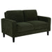 Ruth CoasterEveryday fabric upholstered track arm loveseat in matcha green