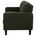 CoasterEveryday Ruth matcha green fabric upholstered track arm loveseat