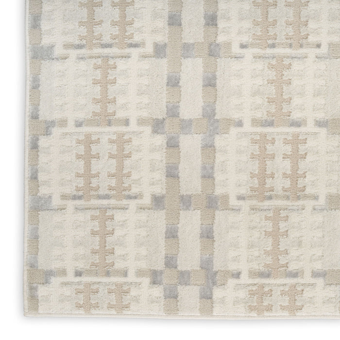 4' X 6' Geometric Area Rug (572512) - Ivory / Tan / Gray