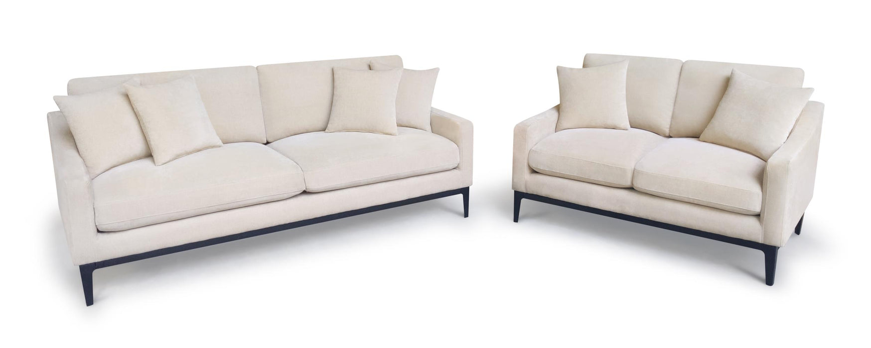 CoasterEveryday Duarte 2-piece sofa and loveseat set in latte with reversible cushions