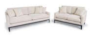 CoasterEveryday Duarte 2-piece sofa and loveseat set in latte with reversible cushions