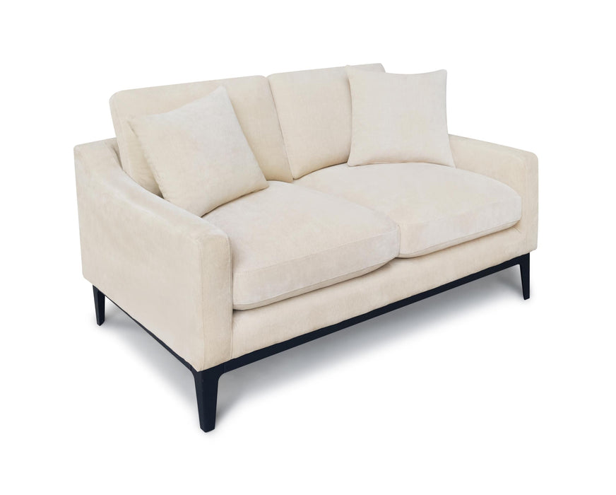 Duarte transitional upholstered loveseat by CoasterEveryday in latte with reversible cushions