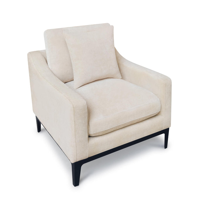 Duarte transitional upholstered accent chair by CoasterEveryday in latte with reversible cushions