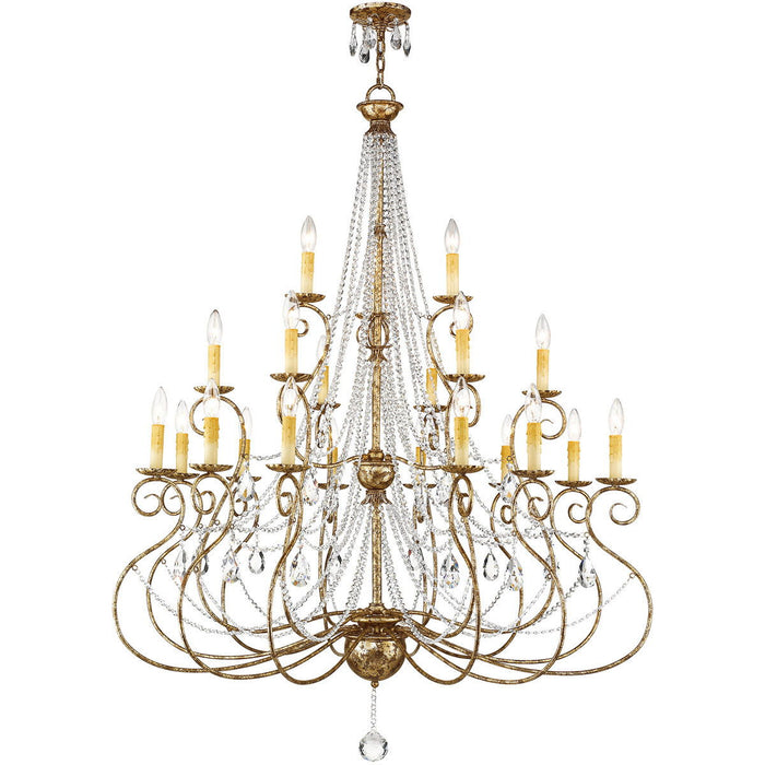 54" Multi Light Dimmable Chandelier With Shades - Bronze