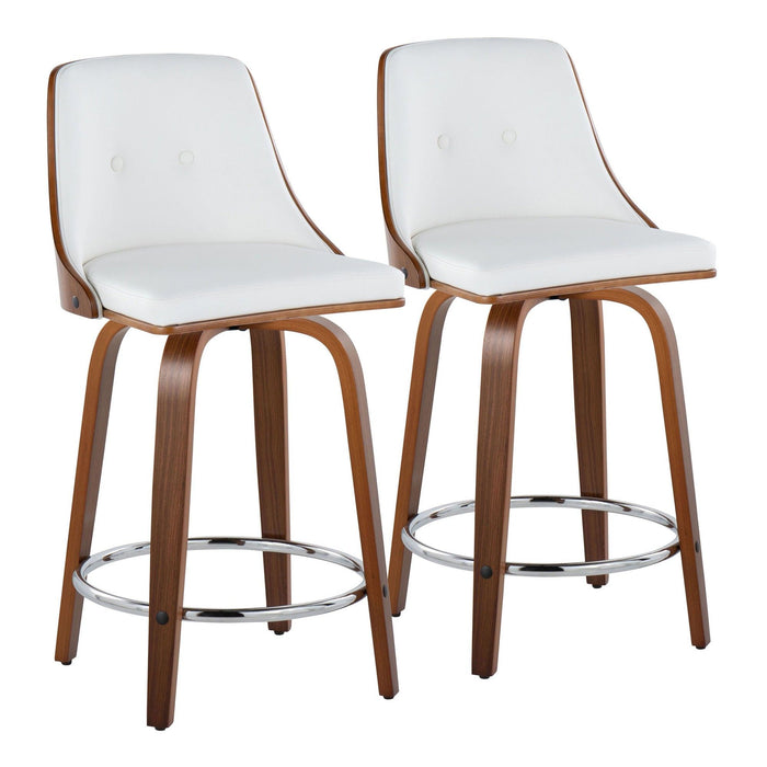 Gianna - 24" Fixed-Height Counter Stool (Set of 2) - White