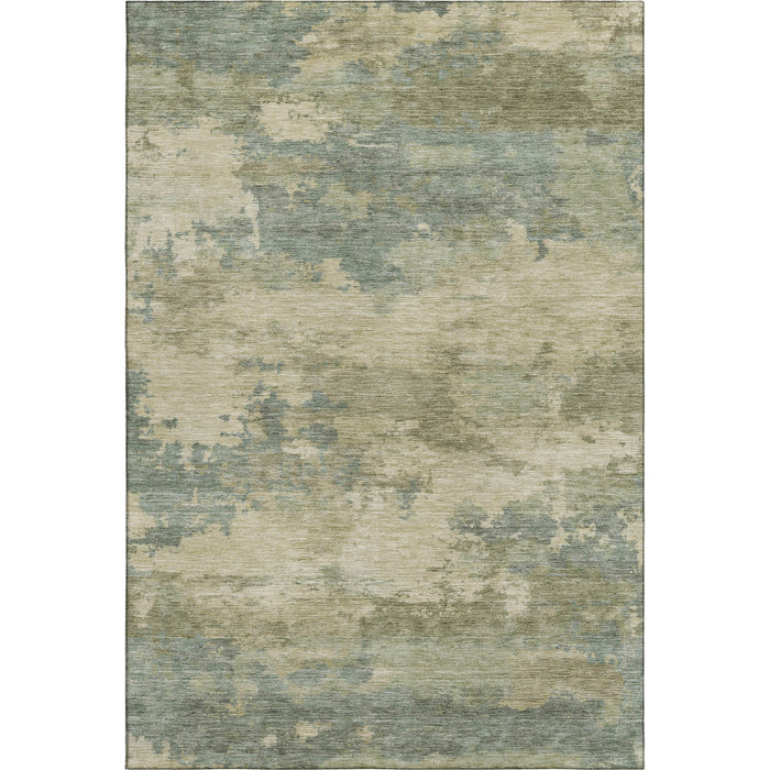 10' X 14' Abstract Washable Area Rug With UV Protection (717200) - Pale Aqua / Beige