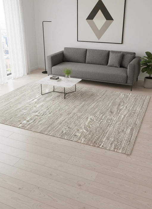 5' X 8' Abstract Area Rug (660025) - Gray / Brown