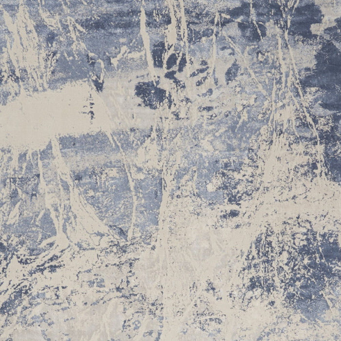 8' X 11' Abstract Non Skid Area Rug (550760) - Cream / Blue / Light Blue