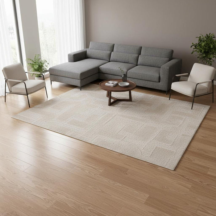 8' X 11' Geometric Area Rug (661268) - Cream / Ivory