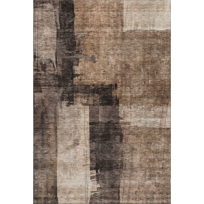 10' X 14' Abstract Washable Area Rug With UV Protection (688334) - Brown / Beige / Taupe