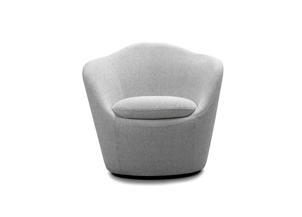 Cotton Blend Metal Lounge Chair (716380) - Gray