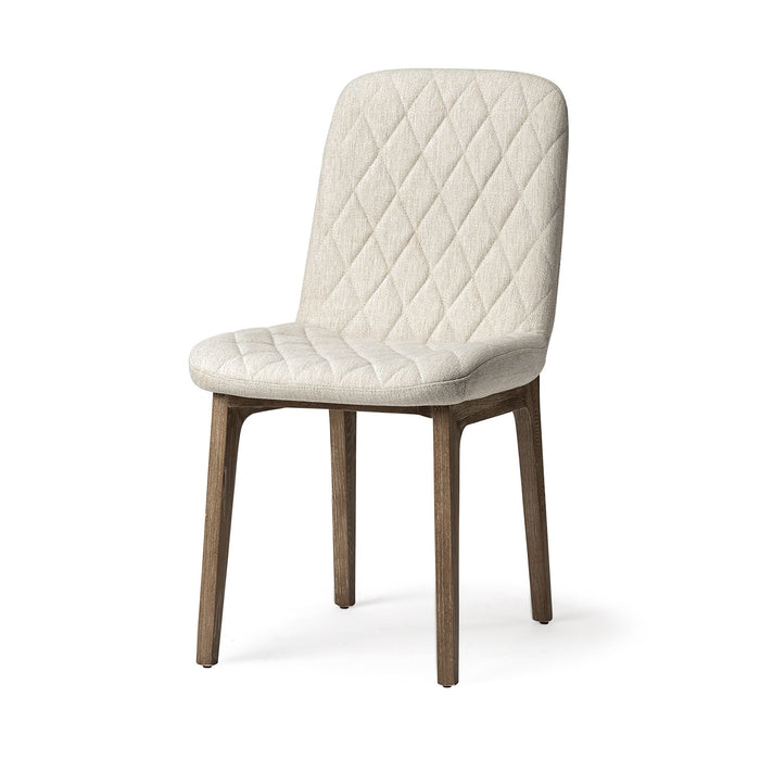 Upholstered Fabric Dining Side Chair - Cream