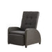 Giga adjustable outdoor lounge chair with plush cushions and extendable footrest in gray, perfect for relaxing outdoors.