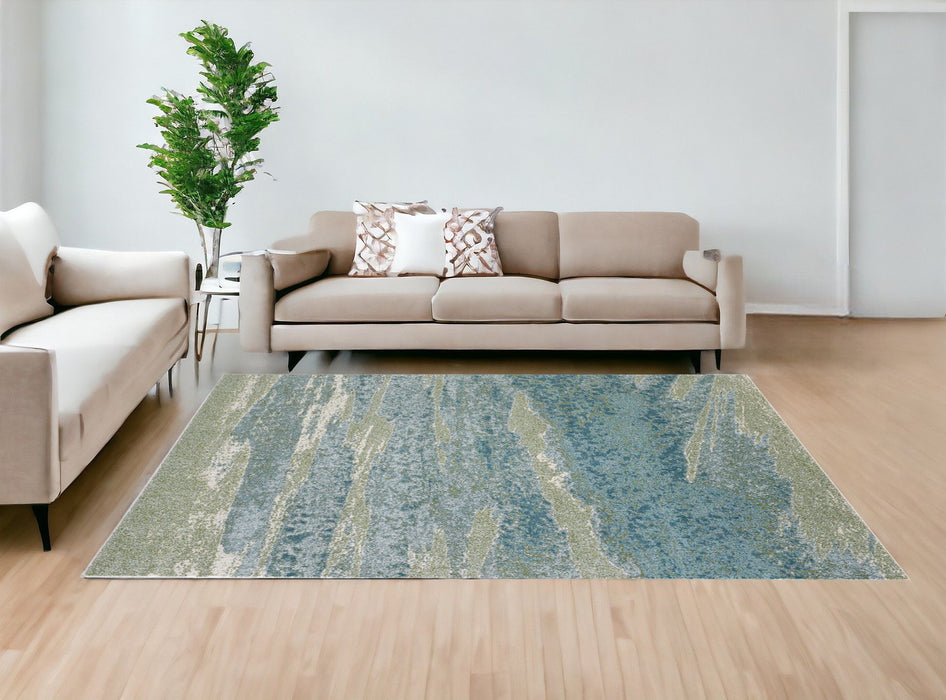 7.8' x 10.8' Abstract Area Rug - Blue