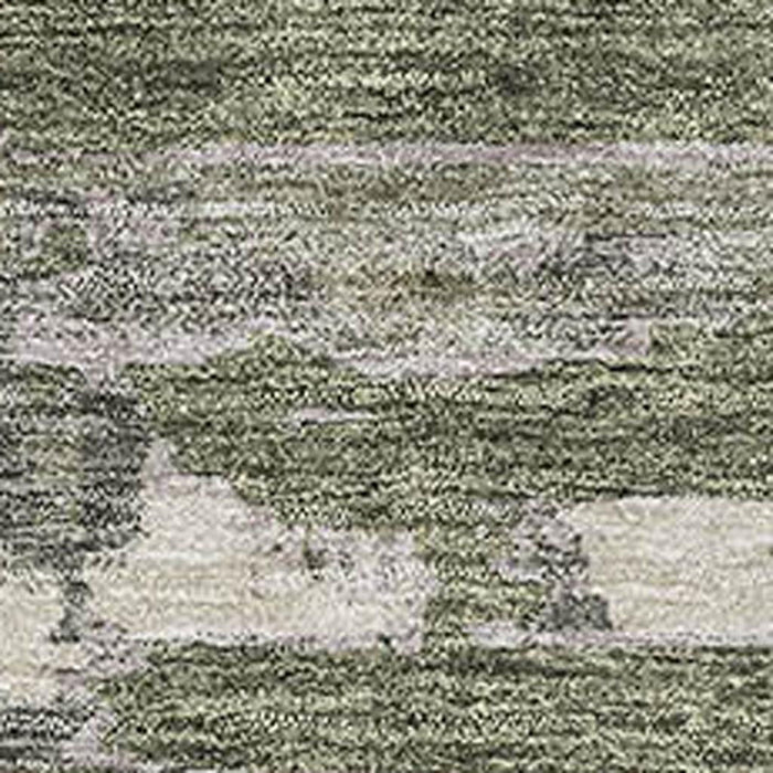 10' X 14' Striped Washable Area Rug With UV Protection - Olive Green And Beige
