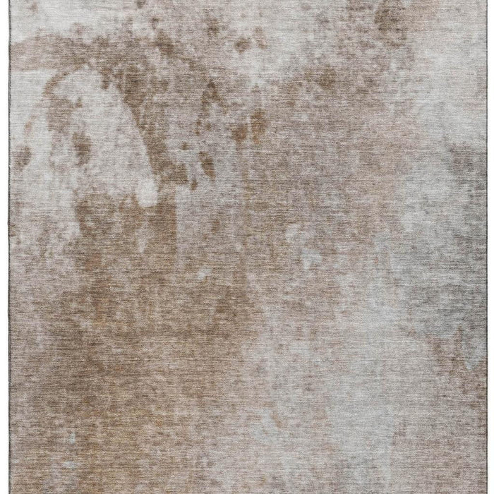 10' X 14' Abstract Washable Area Rug With UV Protection (649408) - Coffee / Gray