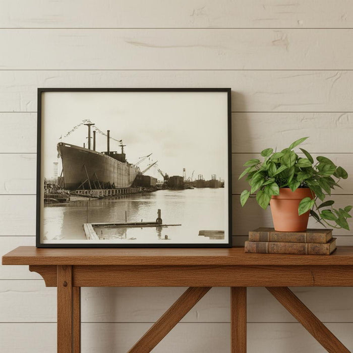 Hand Painted Model Boat (624471) - Gray / Dark Gray