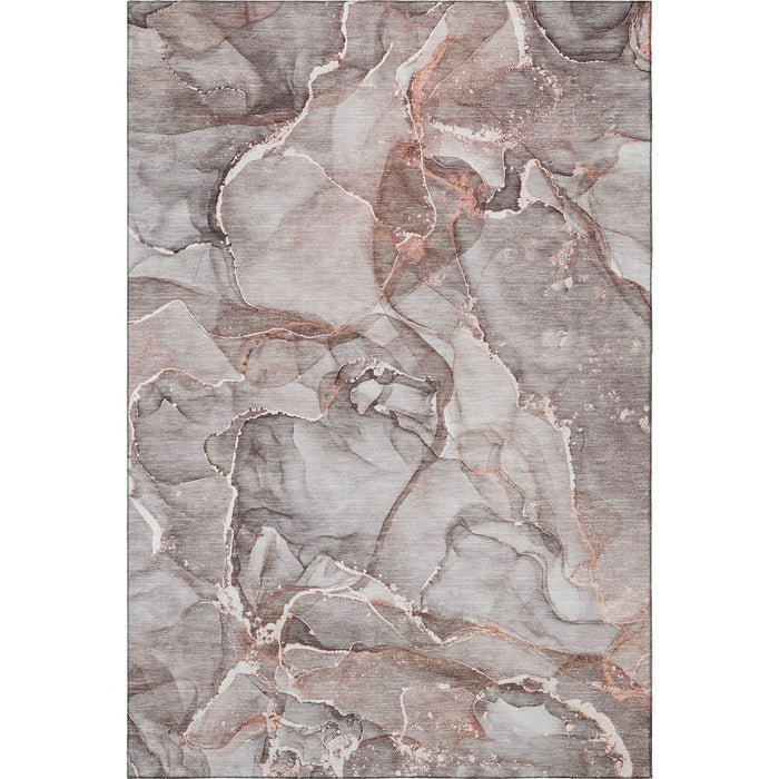 8' X 10' Abstract Washable Area Rug With UV Protection (647264) - Gray / Ivory