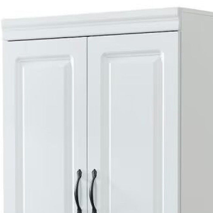 74" Two Door Two Drawer Combo Dresser - White