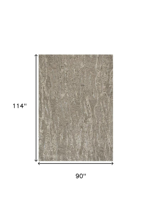 8' x 10' Hand Tufted Abstract Indoor Area Rug - Sand
