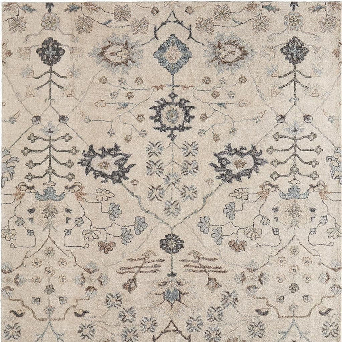 10' X 14' Wool Floral Hand Tufted Area Rug (722335) - Blue / Ivory