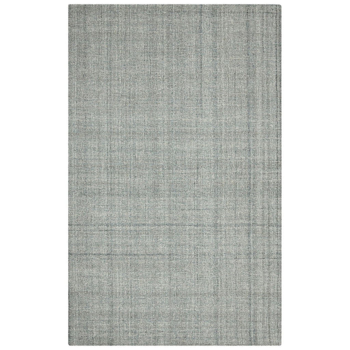 9' X 12' Wool Plaid Hand Tufted Area Rug - Gray