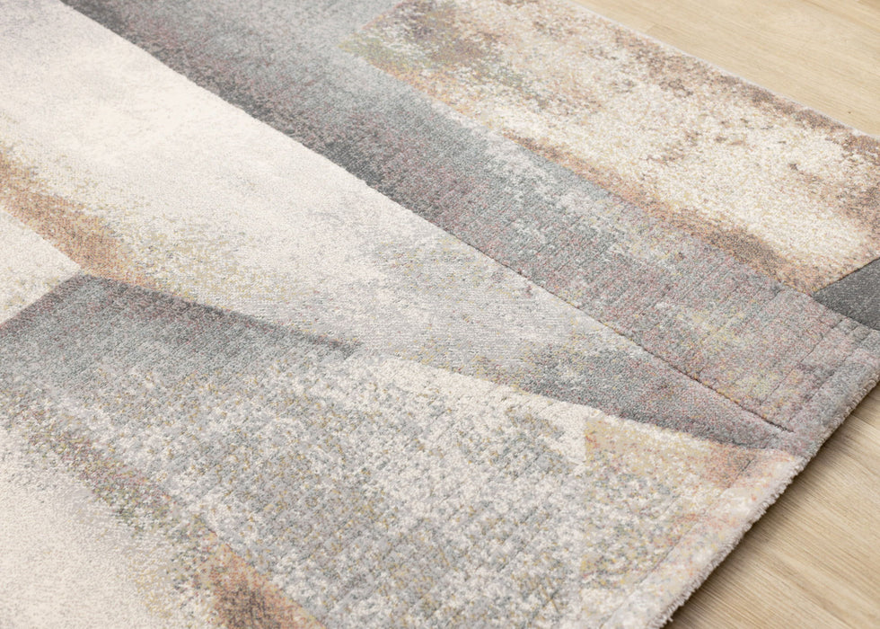 8' X 11' Abstract Area Rug (660100) - Gray / Beige / Brown